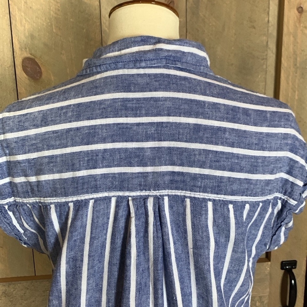 beachlunchlounge Striped Blue and White Mini Dress - Picture 10 of 15